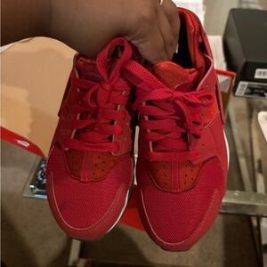 Nike Red Lace-Up Sneakers